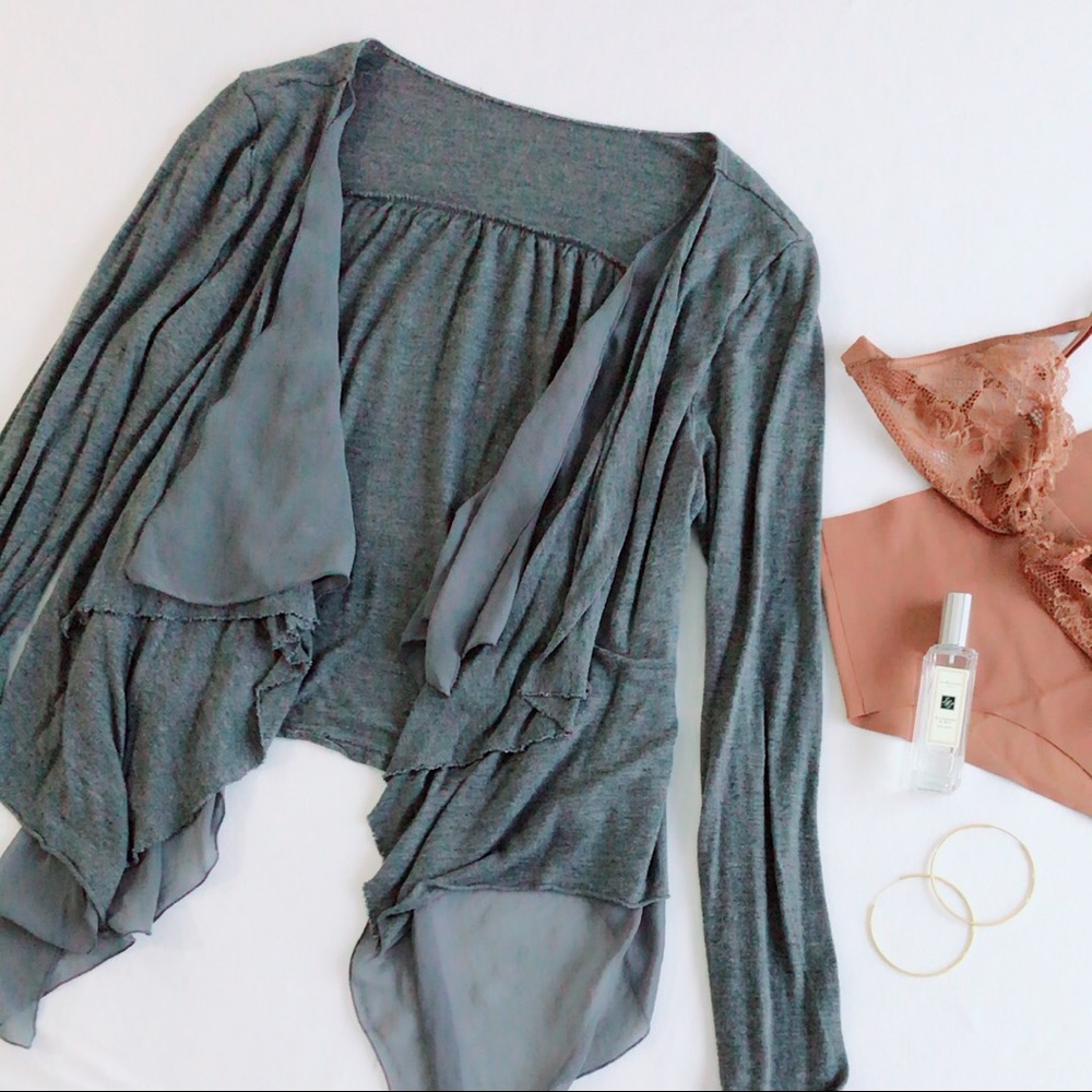 Soft gray cardigan